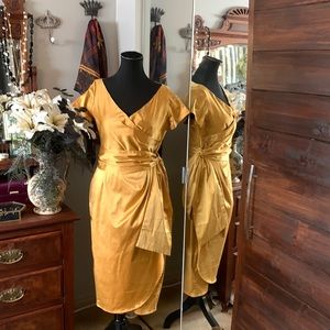 Ava Faux Wrap Wiggle Dress